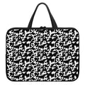 Black And White Cow Pattern Print Laptop Sleeve With Handle