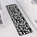 Black And White Cow Pattern Print Long Kitchen Mat
