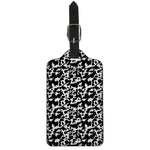 Black And White Cow Pattern Print Luggage Tag