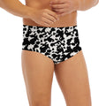 Black And White Cow Pattern Print Men's Briefs