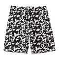 Black And White Cow Pattern Print Men's Swim Trunks