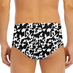 Black And White Cow Pattern Print Men's Triangle Swim Briefs