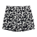 Black And White Cow Pattern Print Mesh Shorts