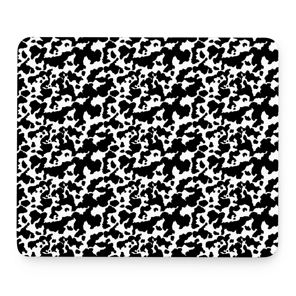 Black And White Cow Pattern Print Mouse Pad