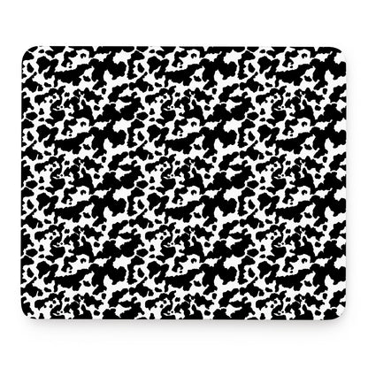 Black And White Cow Pattern Print Mouse Pad