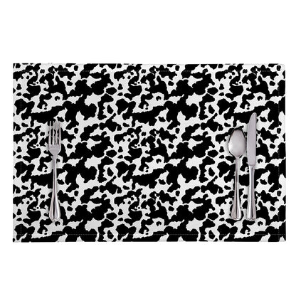 Black And White Cow Pattern Print Placemat