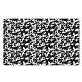 Black And White Cow Pattern Print Polyester Doormat