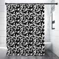 Black And White Cow Pattern Print Premium Shower Curtain