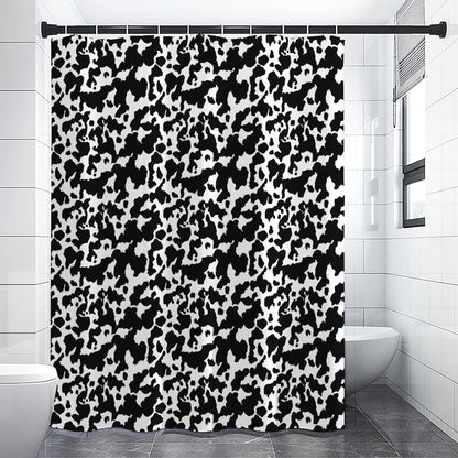 Black And White Cow Pattern Print Premium Shower Curtain
