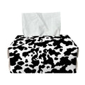 Black And White Cow Pattern Print Rectangle Tissue Box Cover