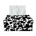 Black And White Cow Pattern Print Rectangle Tissue Box Cover
