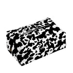 Black And White Cow Pattern Print Rectangle Tissue Box Cover