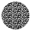 Black And White Cow Pattern Print Round Blanket