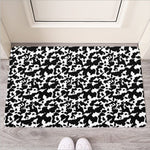 Black And White Cow Pattern Print Rubber Doormat