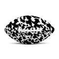 Black And White Cow Pattern Print Rugby Ball