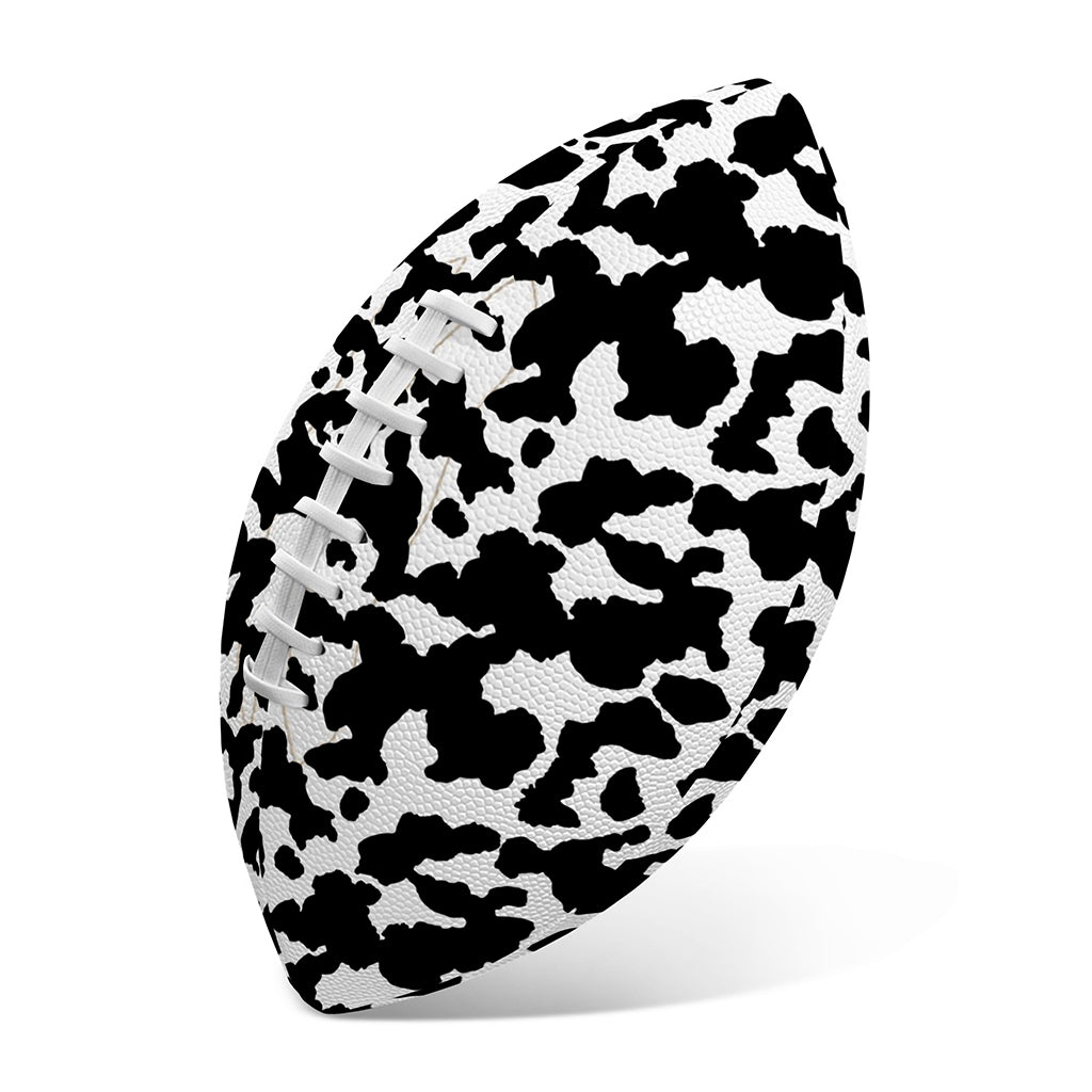 Black And White Cow Pattern Print Rugby Ball