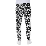 Black And White Cow Pattern Print Scuba Joggers
