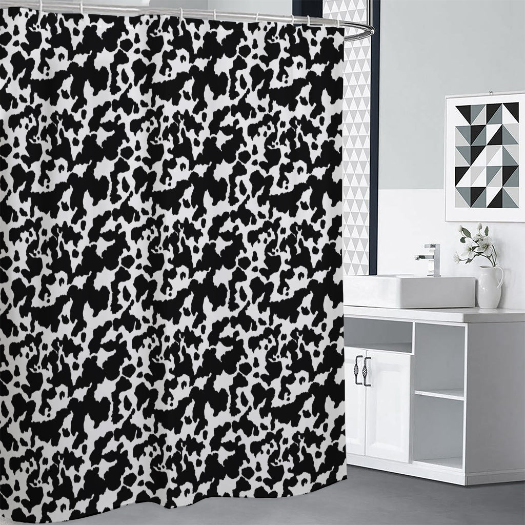 Black And White Cow Pattern Print Shower Curtain