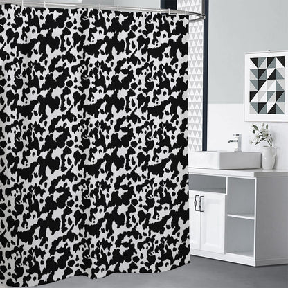 Black And White Cow Pattern Print Shower Curtain