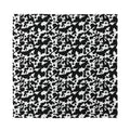 Black And White Cow Pattern Print Silk Bandana