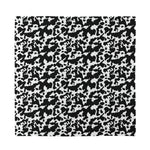 Black And White Cow Pattern Print Silk Bandana