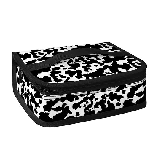 Black And White Cow Pattern Print Small Lunch Bag