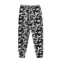 Black And White Cow Pattern Print Sweatpants