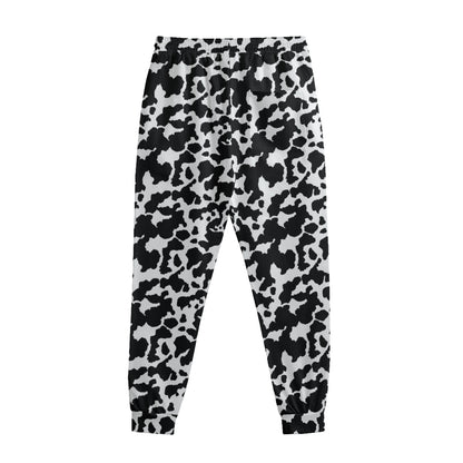 Black And White Cow Pattern Print Sweatpants