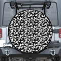 Black And White Cow Pattern Print Tire Cover