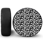 Black And White Cow Pattern Print Tire Cover