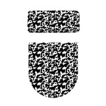 Black And White Cow Pattern Print Toilet Lid And Tank Cover Set