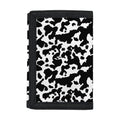 Black And White Cow Pattern Print Trifold Wallet