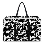 Black And White Cow Pattern Print Utility Tote Bag