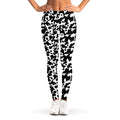 Black And White Cow Pattern Print Women's Leggings