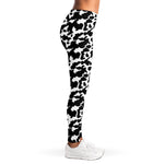 Black And White Cow Pattern Print Women's Leggings