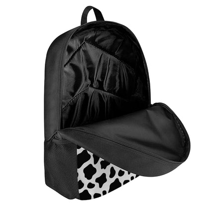 Black And White Cow Print 17 Inch Backpack