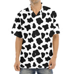 Black And White Cow Print Aloha Shirt