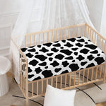 Black And White Cow Print Baby Crib Sheet