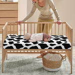 Black And White Cow Print Baby Crib Sheet