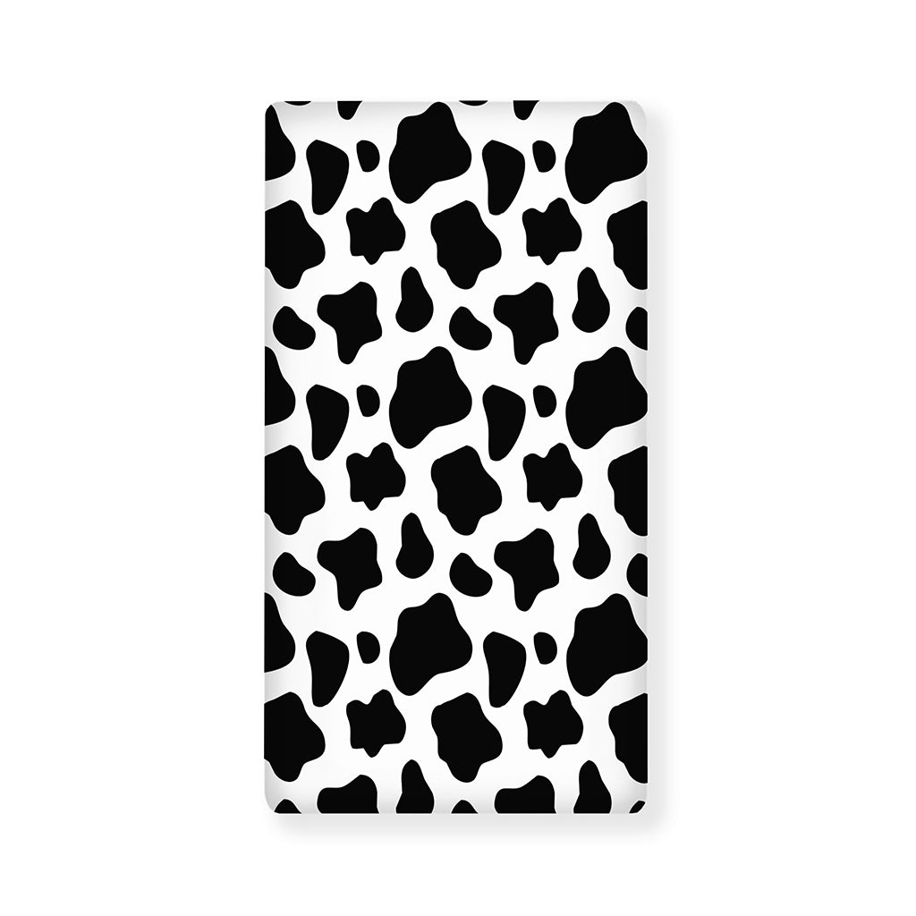 Black And White Cow Print Baby Crib Sheet