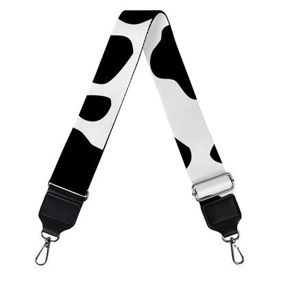 Black And White Cow Print Bag Strap