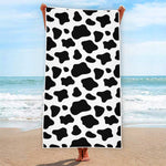 Black And White Cow Print Beach Towel
