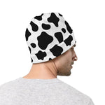 Black And White Cow Print Beanie