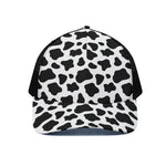 Black And White Cow Print Black Mesh Trucker Cap
