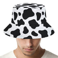 Black And White Cow Print Bucket Hat