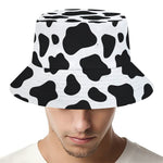 Black And White Cow Print Bucket Hat
