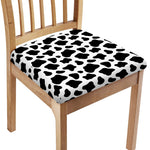 Black And White Cow Print Chair Cushion Cover
