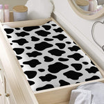 Black And White Cow Print Changing Pad Cover