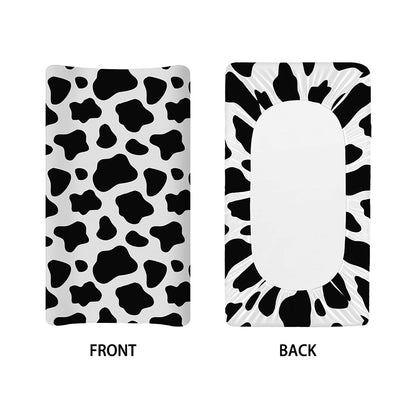Black And White Cow Print Changing Pad Cover