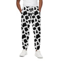 Black And White Cow Print Cotton Sweatpants